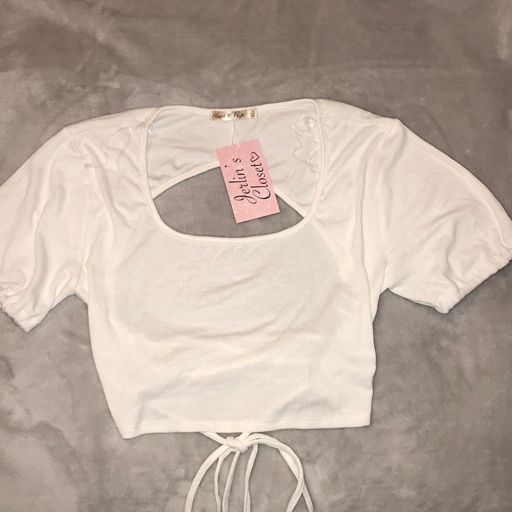 White crop top